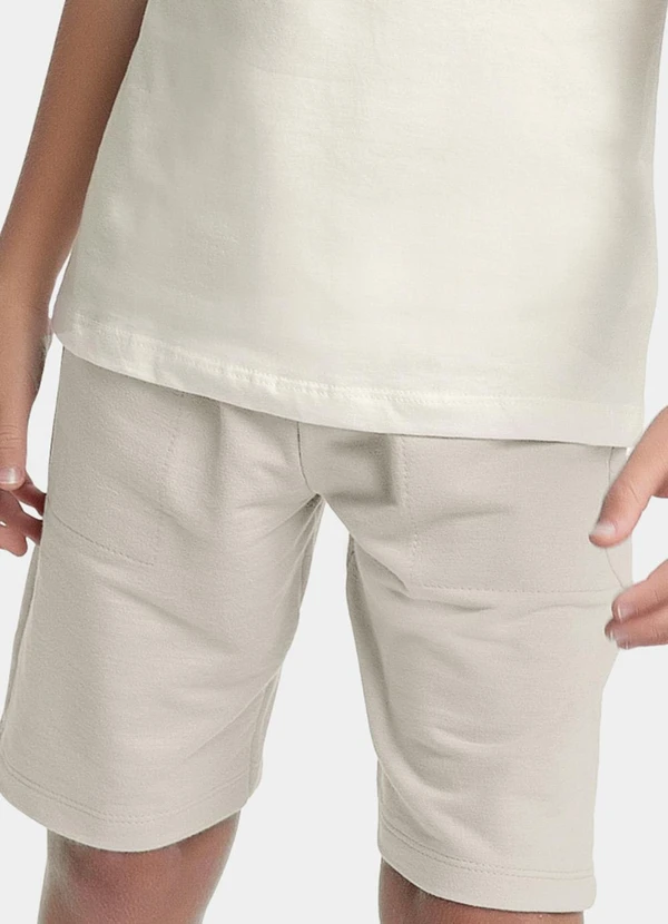 Fakini Kids - Conjunto Camiseta e Bermuda Bege 4