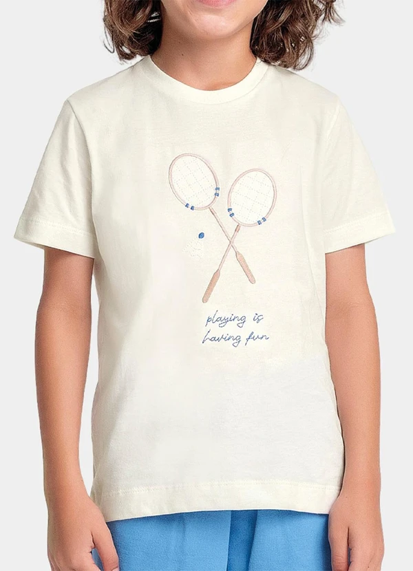 Fakini Kids - Conjunto Camiseta e Bermuda Bege 3