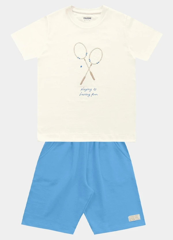 Fakini Kids - Conjunto Camiseta e Bermuda Bege 5