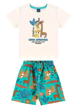 Bee Loop - Conjunto Camiseta e Bermuda Bege - BEE LOOP