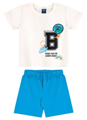 Bee Loop - Conjunto Camiseta e Bermuda Bege - BEE LOOP