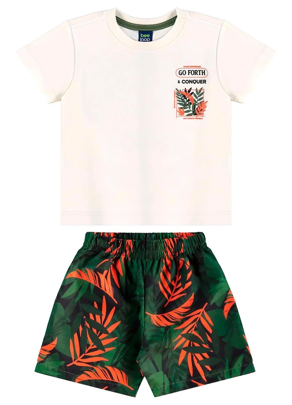 Bee Loop - Conjunto Camiseta e Bermuda Bege 1