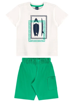 Bee Loop - Conjunto Camiseta e Bermuda Bege - BEE LOOP