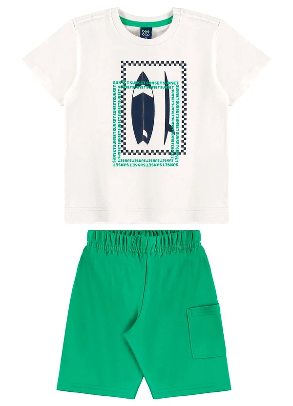 Bee Loop - Conjunto Camiseta e Bermuda Bege 1