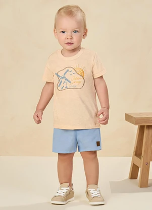 Ioluig - Conjunto Camiseta e Bermuda Bege - IOLUIG