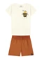 Marlan - Conjunto Camiseta e Bermuda Bege - variação: Bege