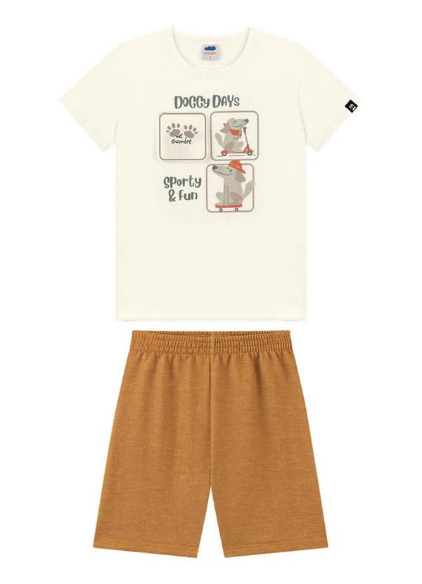 Marlan - Conjunto Camiseta e Bermuda Bege 2