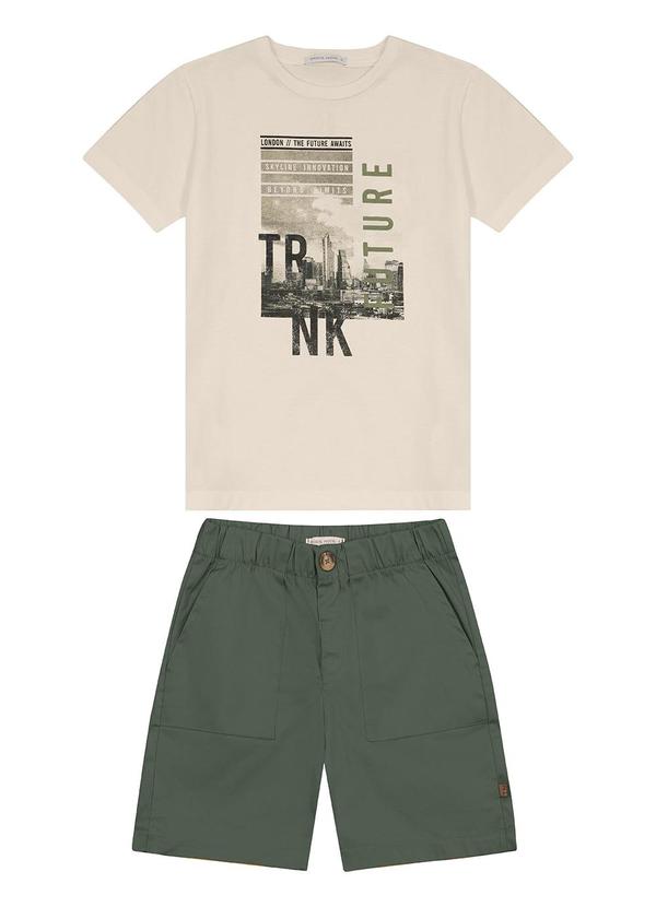 Trick Nick - Conjunto Camiseta e Bermuda Bege 1