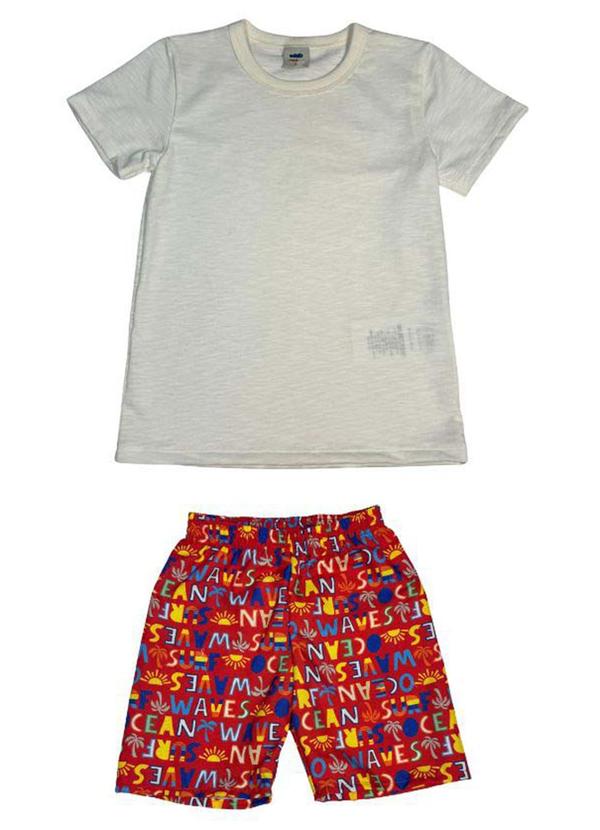 Marlan - Conjunto Camiseta e Bermuda Bege 1