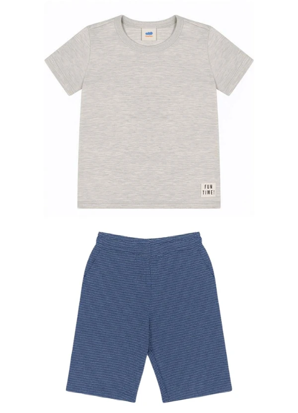 Marlan - Conjunto Camiseta e Bermuda Bege