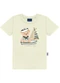 Ddk - Conjunto Camiseta e Bermuda Dino Vermelho - variação: Bege