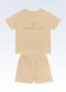 Fakini Kids - Conjunto Camiseta e Bermuda Bege - variação: Bege