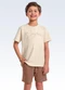 Fakini Kids - Conjunto Camiseta e Bermuda Bege - variação: Bege