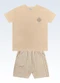Fakini Kids - Conjunto Camiseta e Bermuda Azul - variação: Bege