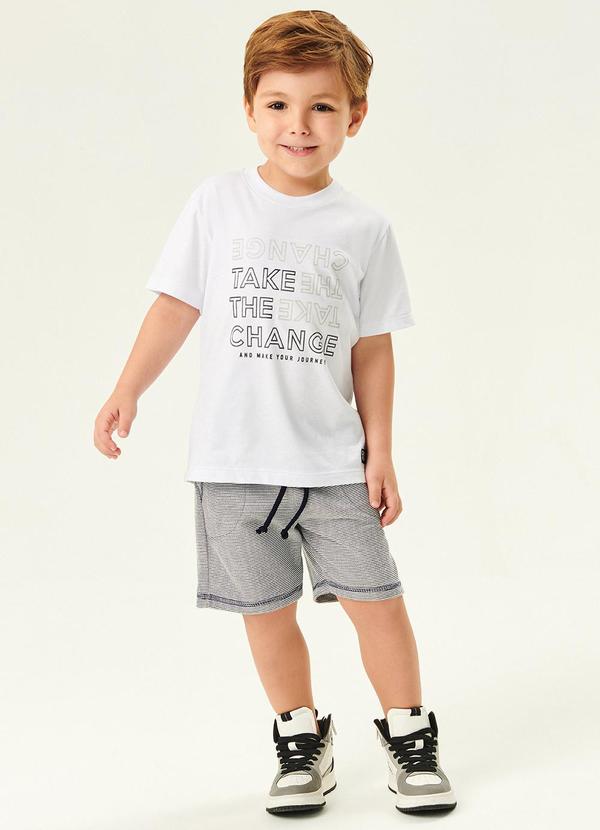 Abrange - Conjunto Camiseta e Bermuda Branco e Multicores 1