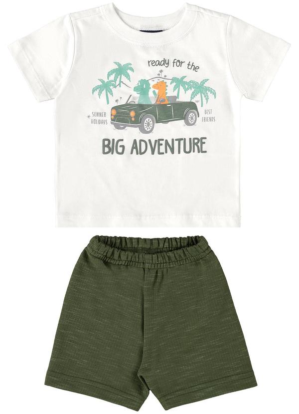 Guloseima - Conjunto Camiseta e Bermuda Branco