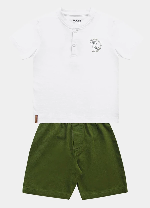 Fakini Kids - Conjunto Camiseta e Bermuda Branco 2