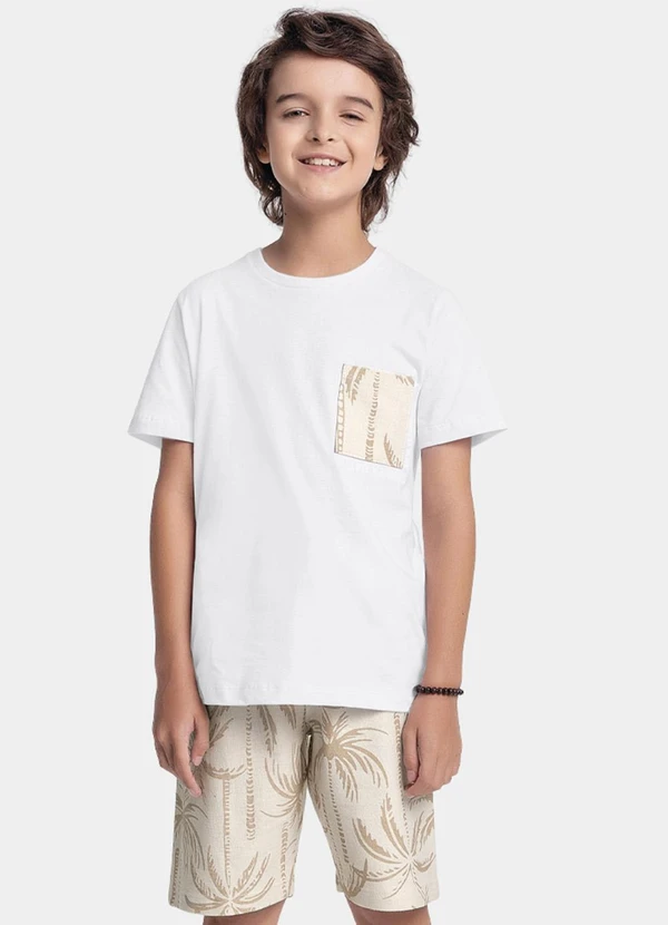 Fakini Kids - Conjunto Camiseta e Bermuda Branco 2