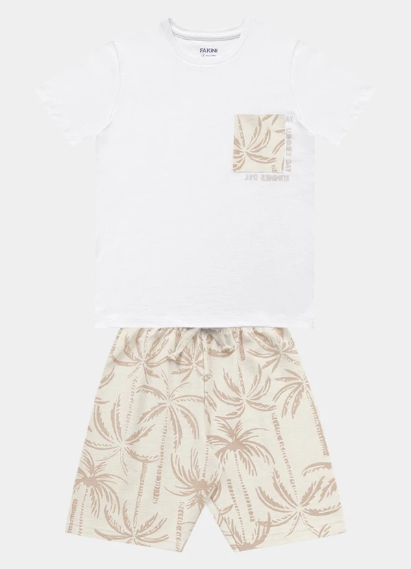 Fakini Kids - Conjunto Camiseta e Bermuda Branco 5