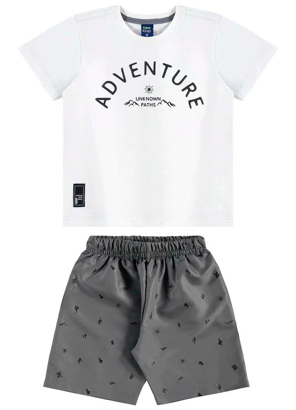 Bee Loop - Conjunto Camiseta e Bermuda Branco