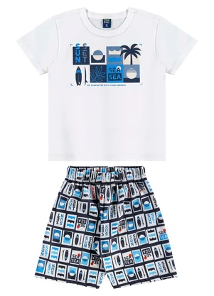 Bee Loop - Conjunto Camiseta e Bermuda Branco - BEE LOOP