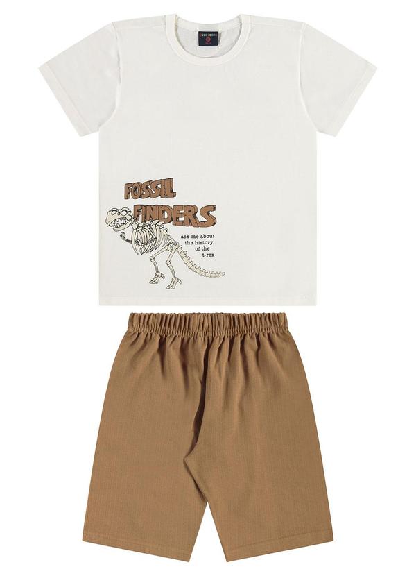 Guloseima - Conjunto Camiseta e Bermuda Branco