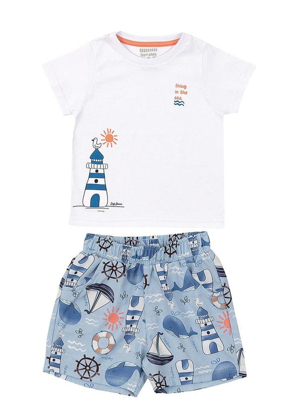 Soft Bonni - Conjunto Camiseta e Bermuda  Branco 2