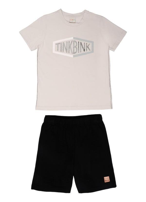 Tink Bink - Conjunto Camiseta e Bermuda Cinza