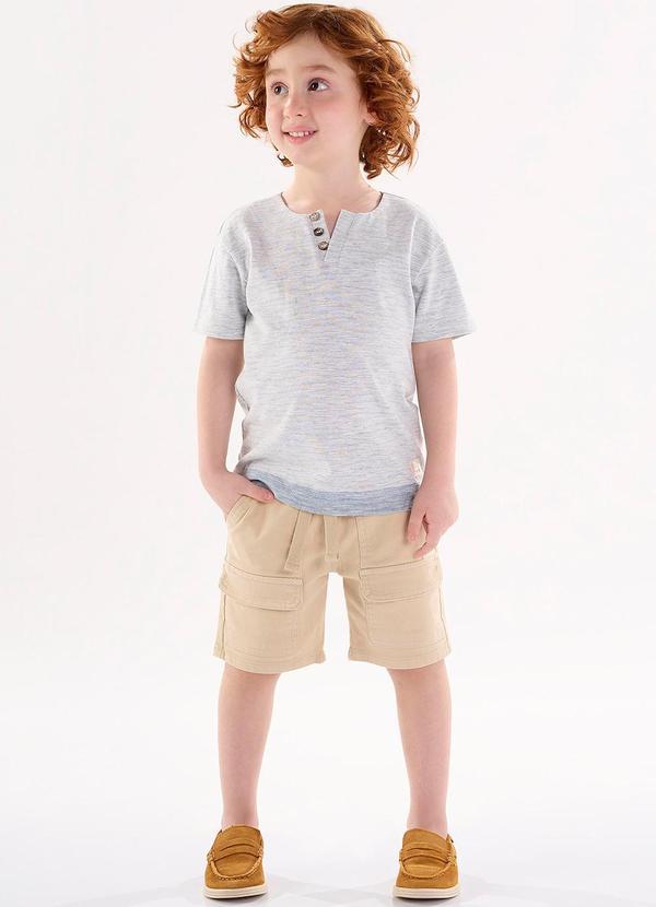 Up Baby - Conjunto Camiseta e Bermuda Cinza