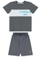 Bee Loop - Conjunto Camiseta e Bermuda Azul - variação: Cinza