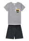 Marlan - Conjunto Camiseta e Bermuda Azul - variação: Cinza