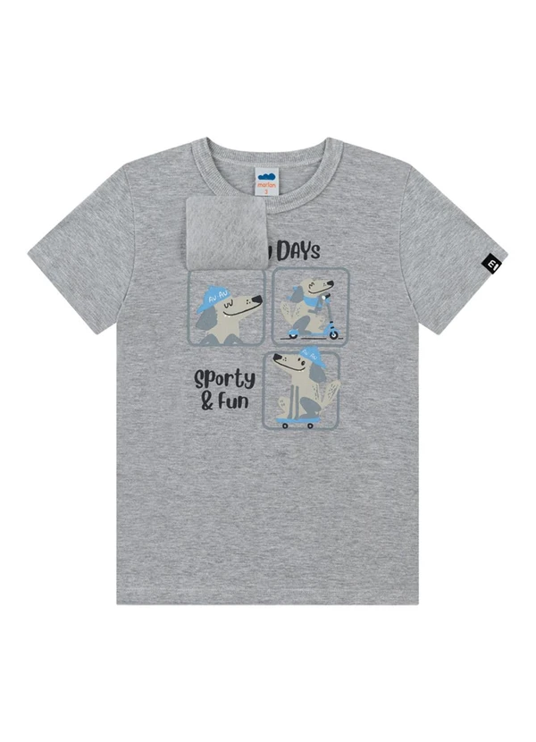 Marlan - Conjunto Camiseta e Bermuda Cinza 3