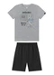 Marlan - Conjunto Camiseta e Bermuda Cinza - variação: Cinza