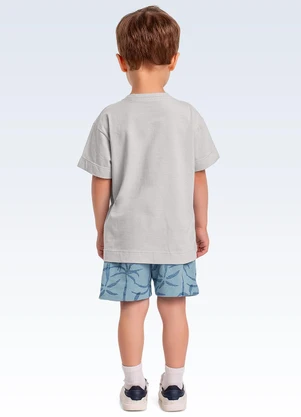 Fakini Kids - Conjunto Camiseta e Bermuda Cinza - FAKINI KIDS