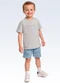 Fakini Kids - Conjunto Camiseta e Bermuda Cinza - variação: Cinza