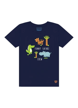 Ddk - Conjunto Camiseta e Bermuda com Bolso Azul  - DDK
