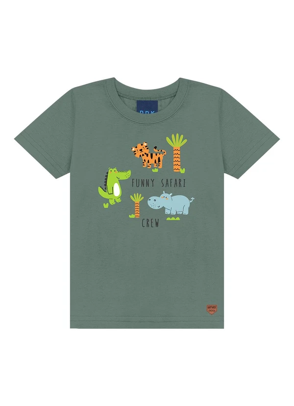 Ddk - Conjunto Camiseta e Bermuda com Bolso Verde