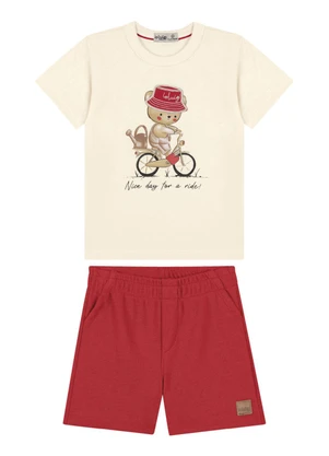 Ioluig - Conjunto Camiseta e Bermuda Creme - IOLUIG