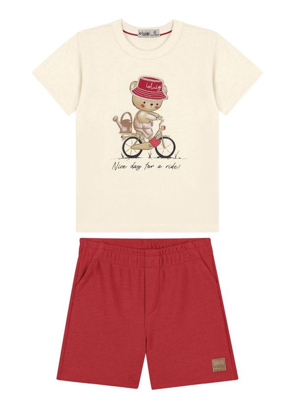 Ioluig - Conjunto Camiseta e Bermuda Creme
