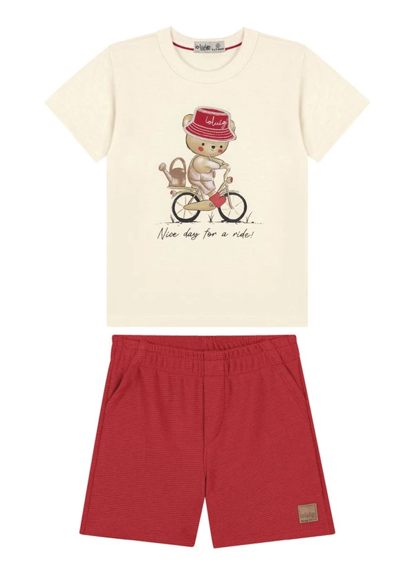 Ioluig - Conjunto Camiseta e Bermuda Creme 1