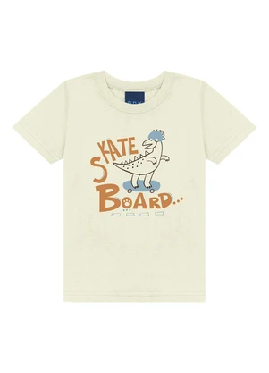 Ddk - Conjunto Camiseta e Bermuda Dino Bege - DDK