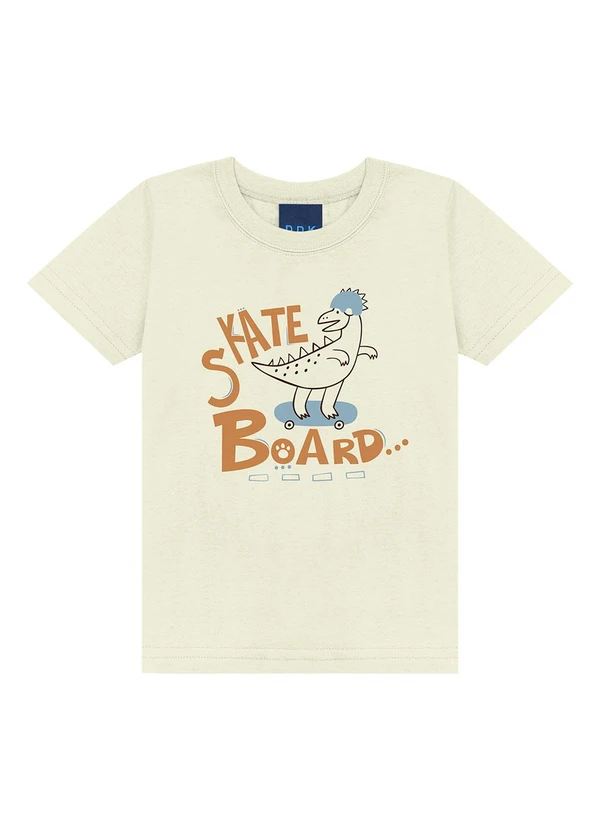 Ddk - Conjunto Camiseta e Bermuda Dino Bege