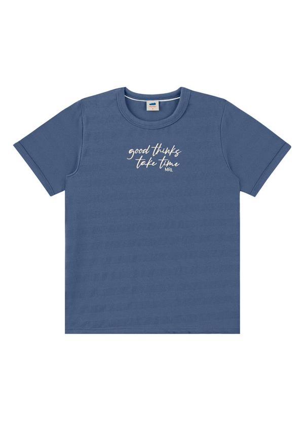 Marlan - Conjunto Camiseta e Bermuda Ecotex Lisa Azul 2