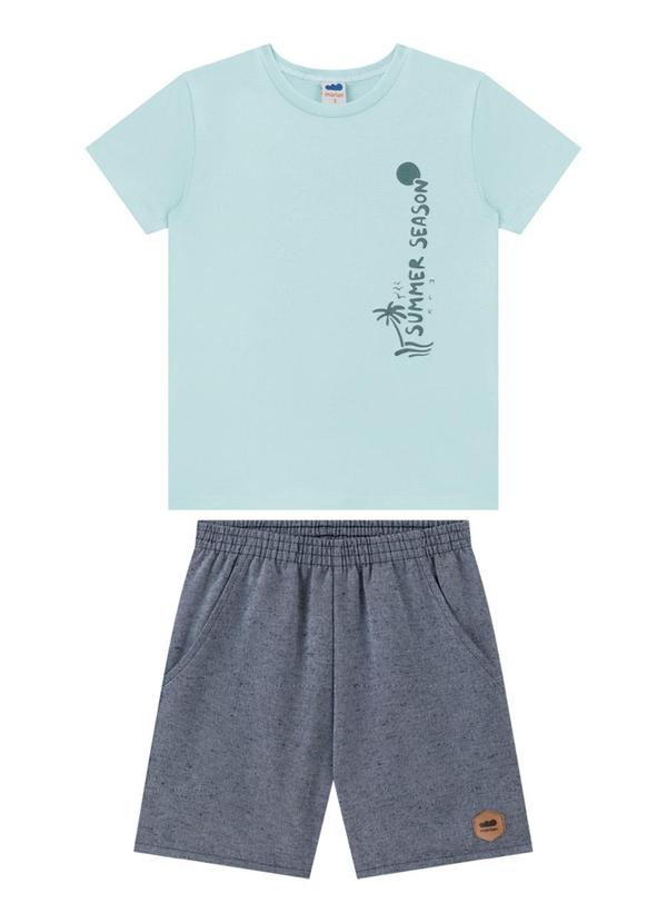 Marlan - Conjunto Camiseta e Bermuda Ecotex Liso Verde