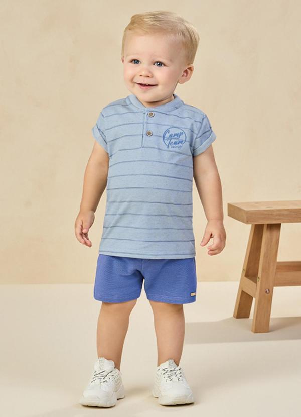 Ioluig - Conjunto Camiseta e Bermuda em Azul