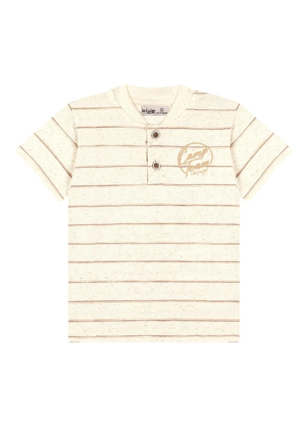 Ioluig - Conjunto Camiseta e Bermuda em Bege 2