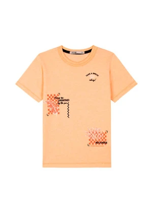 Ioluig - Conjunto Camiseta e Bermuda em Dupla Laranja - IOLUIG