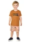 Marlan - Conjunto Camiseta e Bermuda em Microfibra Verde - variação: Marrom