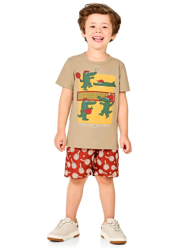 Marlan - Conjunto Camiseta e Bermuda em Microfibra Menino B