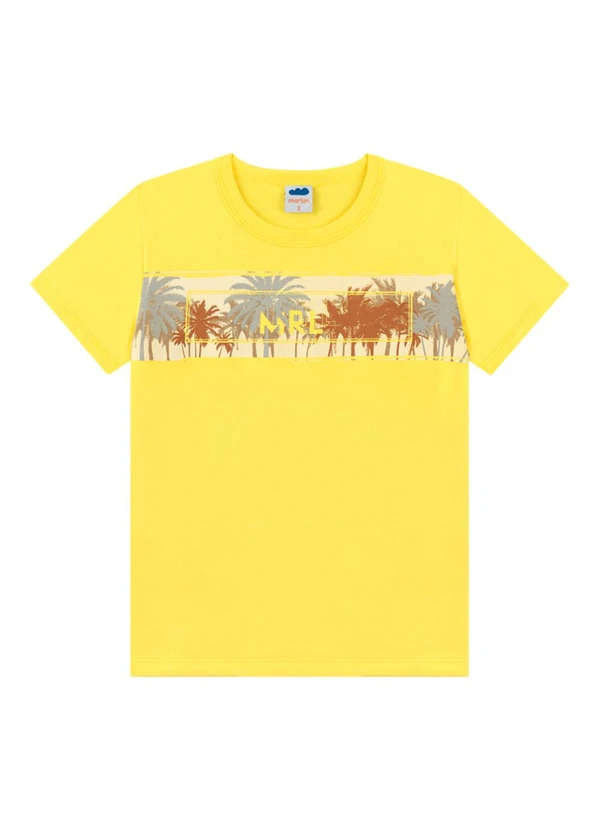 Marlan - Conjunto Camiseta e Bermuda em Moletinho Amarelo 3